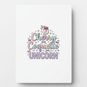 Unicorn Cherry Coquette Unicorn Original Zazzle De Plaque