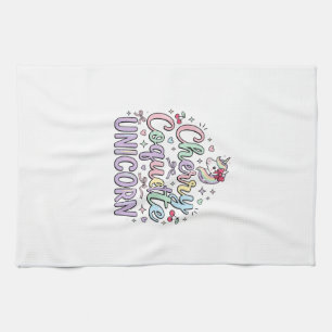 Unicorn Cherry Coquette Unicorn Original Zazzle De Tea Towel
