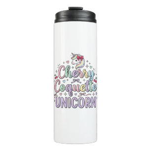 Unicorn Cherry Coquette Unicorn Original Zazzle De Thermal Tumbler