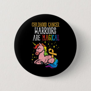 Unicorn Childhood Cancer Warriors Are Magical Awar 6 Cm Round Badge