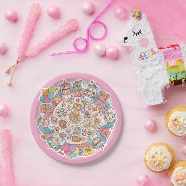 Unicorn Children's Party Paper Plate (Party)