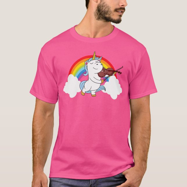 Unicorn Chord Music Band Artist Bow Rainbow Fantas T-Shirt (Front)