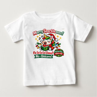 Unicorn Christmas Design Baby T-Shirt