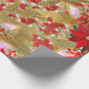 Unicorn Christmas Holidays Lux Unicorn Spark Red1 Wrapping Paper