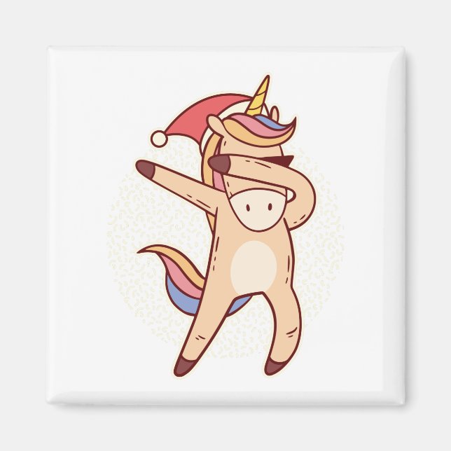 unicorn christmas magnet (Front)