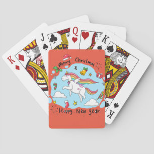 Unicorn Christmas Playing Cards
