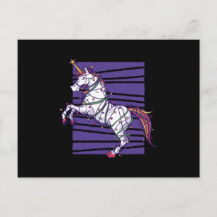 Unicorn Christmas Postcard