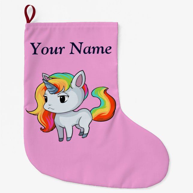 Unicorn Christmas Stocking (Front)