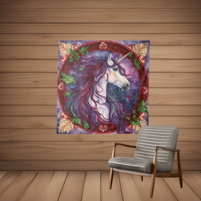 Unicorn Christmas Tapestry (Creator Uploaded)