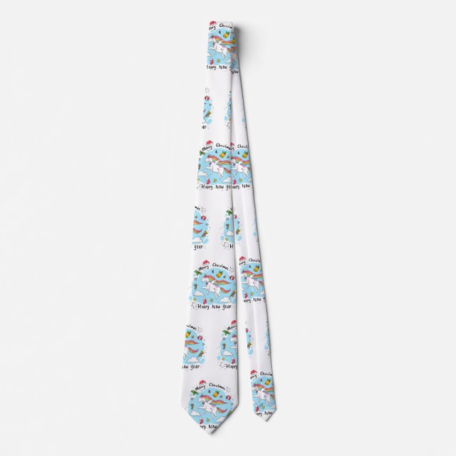 Unicorn Christmas Tie (Front)