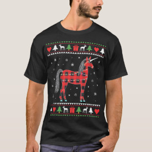 Unicorn Christmas Tree Lights Decoration Xmas Swea T-Shirt