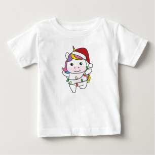Unicorn Christmas Winter Animals Holiday Unicorns Baby T-Shirt