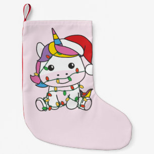 Unicorn Christmas Winter Animals Holiday Unicorns Small Christmas Stocking