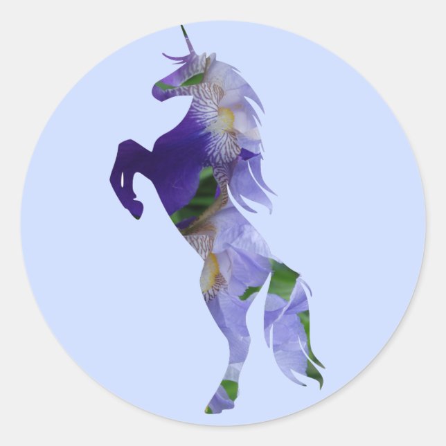 Unicorn Classic Round Sticker, Glossy Sticker (Front)