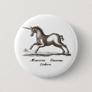 Unicorn Classic Running Magic Woodland Creature 6 Cm Round Badge