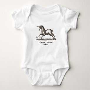 Unicorn Classic Running Magic Woodland Creature Baby Bodysuit