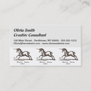 Unicorn Classic Running Magic Woodland Creature Business Card