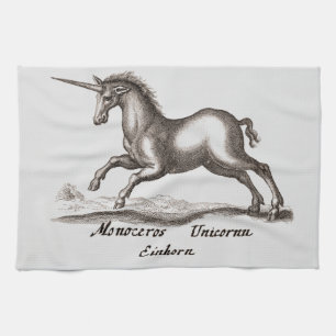Unicorn Classic Running Magic Woodland Creature Tea Towel