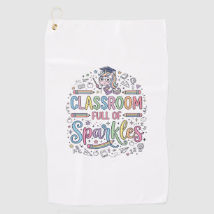 Unicorn Classroom Full of Sparkles Original Merch  Golf Towel