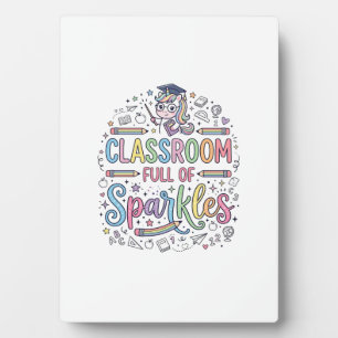 Unicorn Classroom Full of Sparkles Original Merch  Plaque