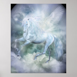 Unicorn Cloud Dancer Fine Art Poster/Print Poster