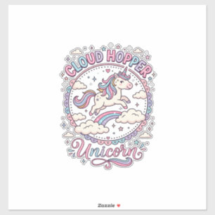 Unicorn Cloud Hopper Unicorn Playful Cute Gift Des