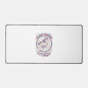 Unicorn Cloud Hopper Unicorn Playful Cute Gift Des Desk Mat