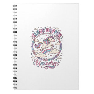Unicorn Cloud Hopper Unicorn Playful Cute Gift Des Notebook