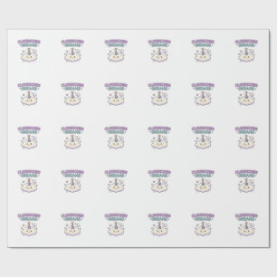 Unicorn Cloudicorn Dreams Trendy Graphic Tee Desig Wrapping Paper