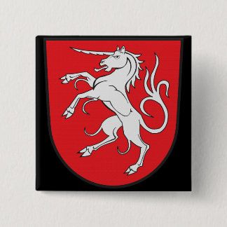 Unicorn Coat of Arms - Schwabisch Gmund Germany 15 Cm Square Badge
