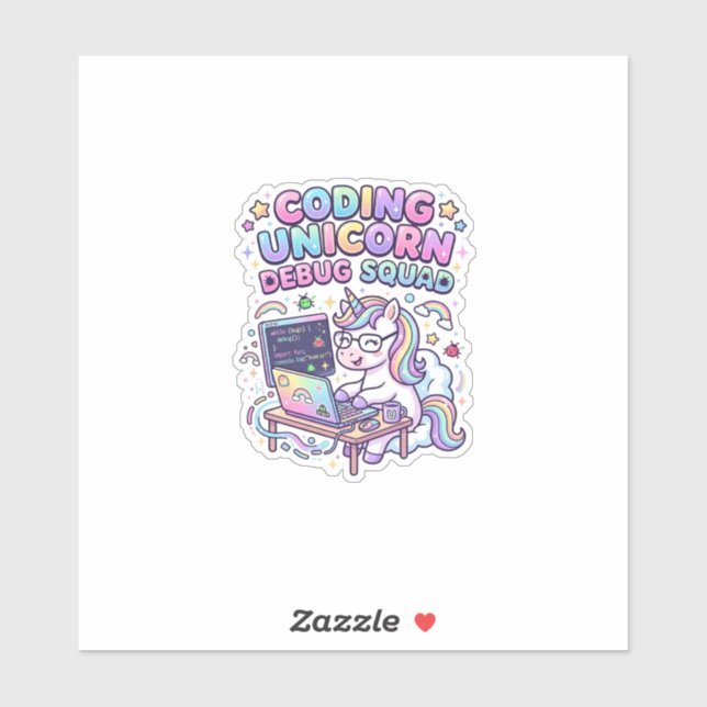 Unicorn Coding Unicorn Debug Squad Charming Market (Sheet)