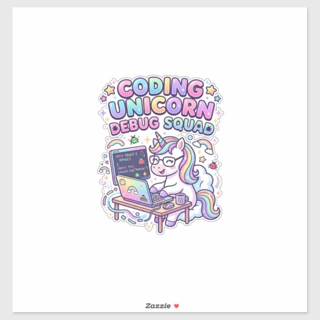 Unicorn Coding Unicorn Debug Squad Charming Market (Sheet)