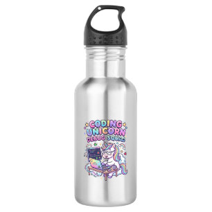 Unicorn Coding Unicorn Debug Squad Charming Market 532 Ml Water Bottle