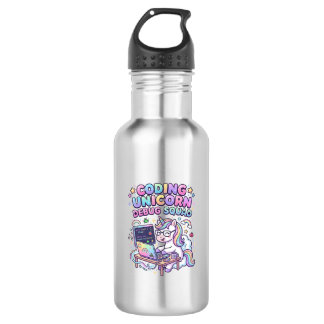 Unicorn Coding Unicorn Debug Squad Charming Market 532 Ml Water Bottle