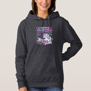 Unicorn Coding Unicorn Debug Squad Charming Market Hoodie