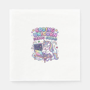 Unicorn Coding Unicorn Debug Squad Charming Market Napkin