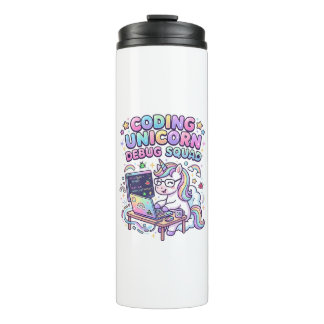 Unicorn Coding Unicorn Debug Squad Charming Market Thermal Tumbler