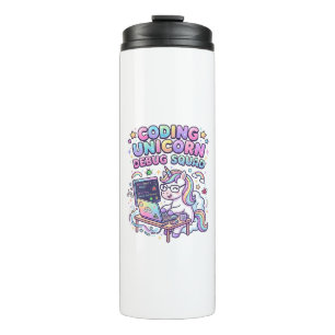 Unicorn Coding Unicorn Debug Squad Charming Market Thermal Tumbler