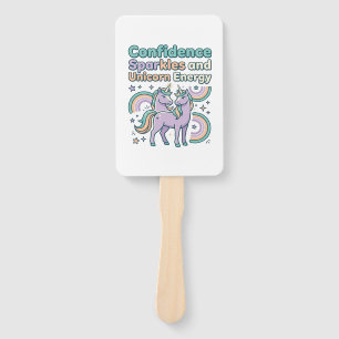 Unicorn Confidence Sparkles and Unicorn Energy Tre Hand Fan