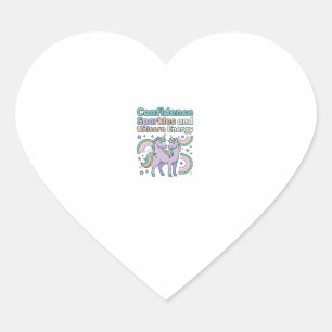 Unicorn Confidence Sparkles and Unicorn Energy Tre Heart Sticker