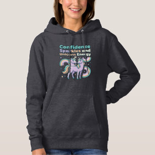 Unicorn Confidence Sparkles and Unicorn Energy Tre Hoodie