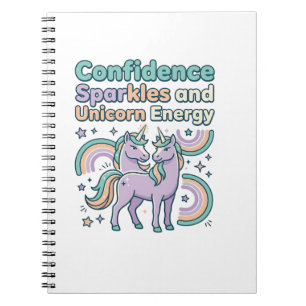 Unicorn Confidence Sparkles and Unicorn Energy Tre Notebook