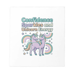 Unicorn Confidence Sparkles and Unicorn Energy Tre Notepad