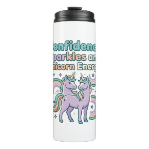 Unicorn Confidence Sparkles and Unicorn Energy Tre Thermal Tumbler