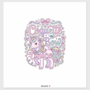 Unicorn Coquette Bow Unicorn Cute Pastel Graphic T