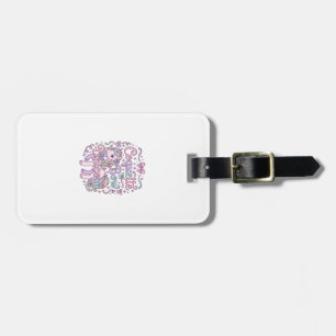 Unicorn Coquette Bow Unicorn Cute Pastel Graphic T Luggage Tag