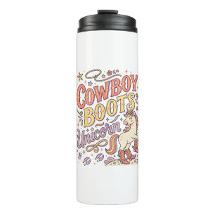 Unicorn Cowboy Boots Unicorn Whimsical Zazzle Desi Thermal Tumbler