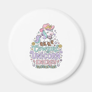 Unicorn Cowgirl Unicorn Energy Cute Pastel Product Magnet