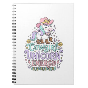 Unicorn Cowgirl Unicorn Energy Cute Pastel Product Notebook