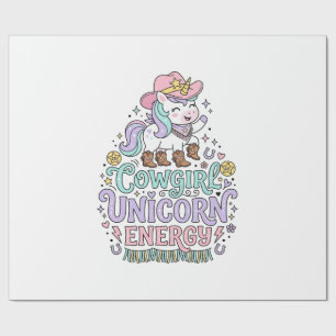 Unicorn Cowgirl Unicorn Energy Cute Pastel Product Wrapping Paper